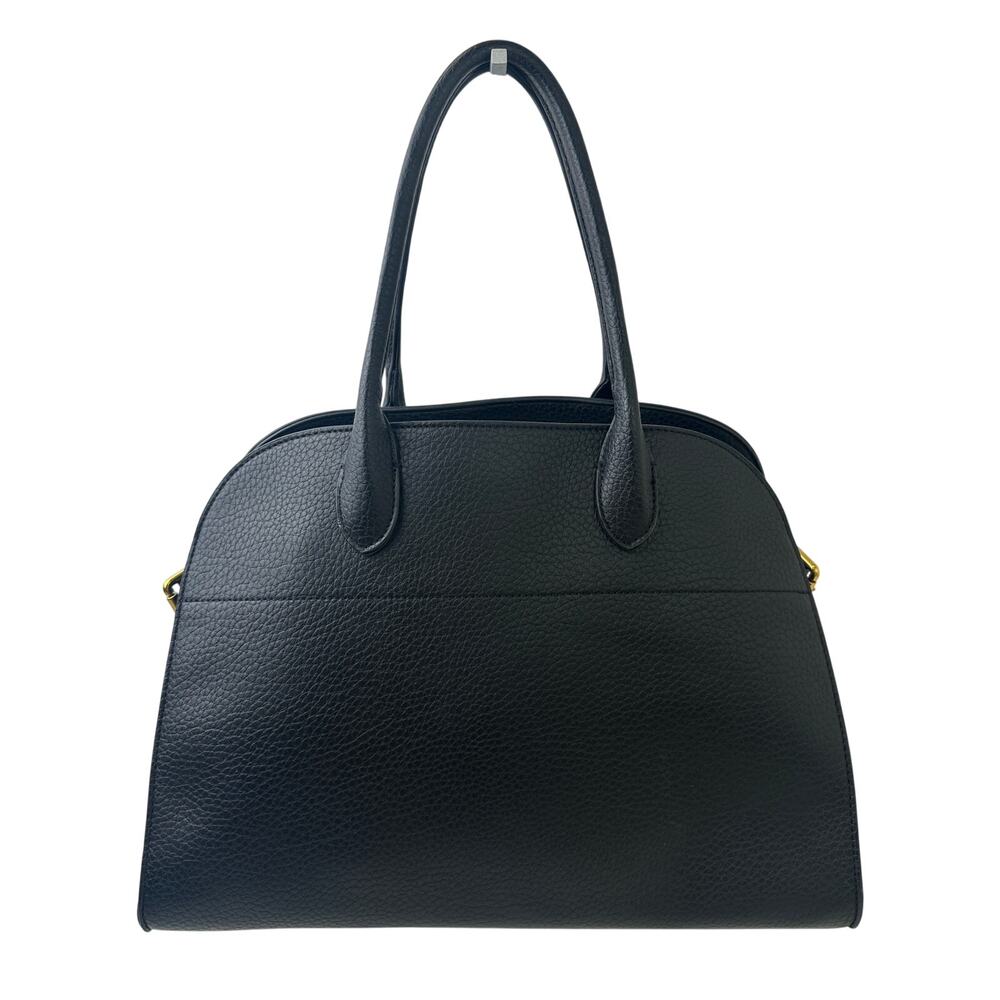 Miztique Black Pebbled Vegan Leather Satchel Tote Bag